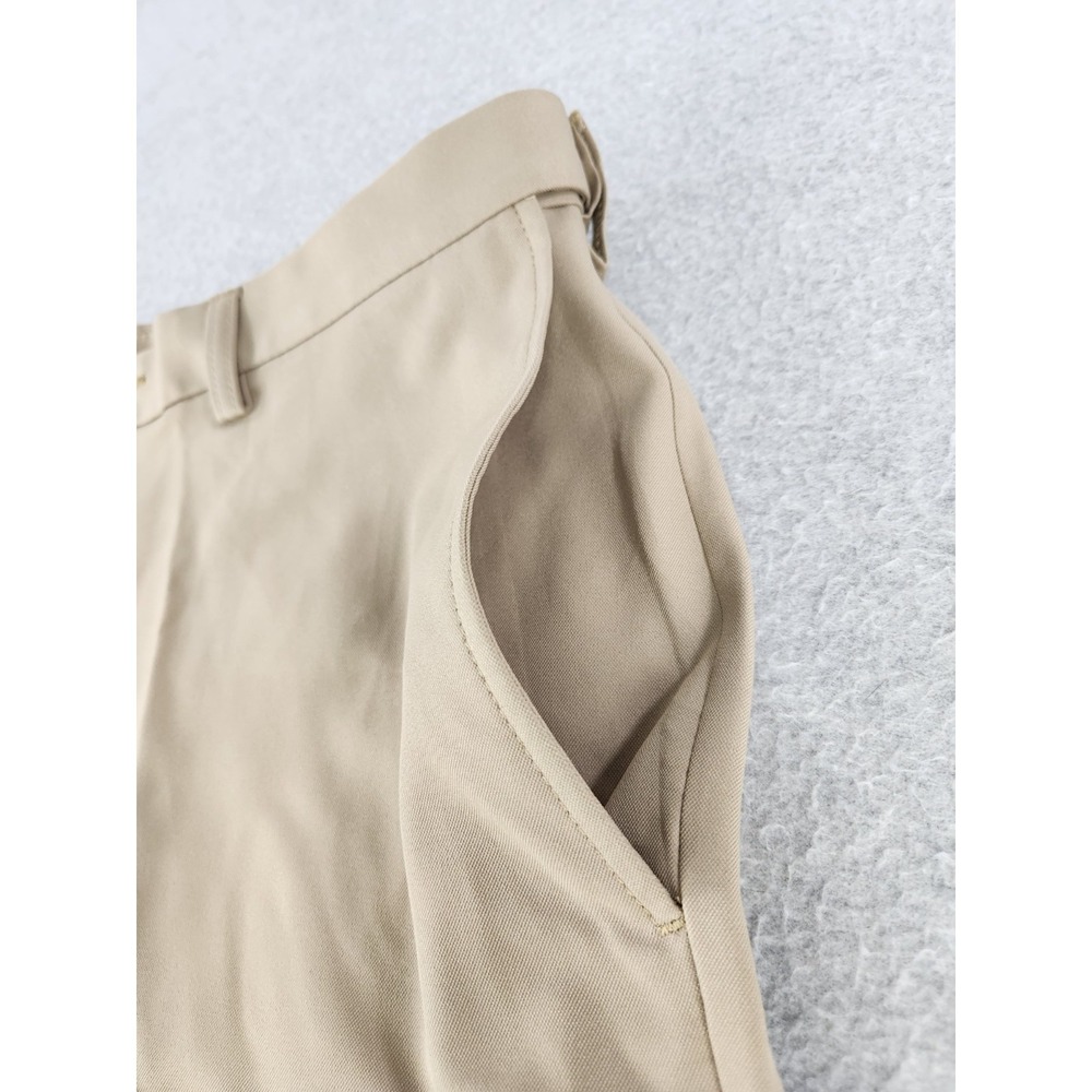 Haggar Cool 18 Pro Flat Front expandable Khaki Beige Stretch Golf Mens SZ 36 NWT - Picture 4 of 10